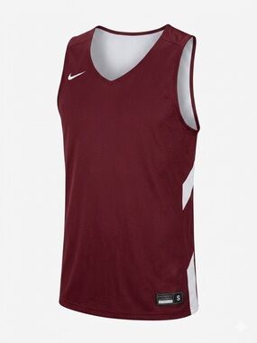 Nike Maroon and White Reversible Athletic Basketball Jersey
